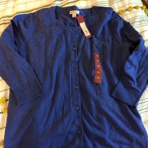 Cobalt blue 3/4 length cardigan